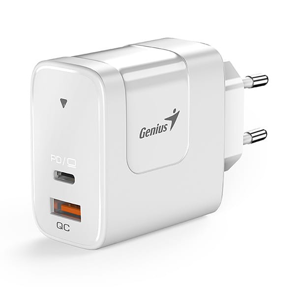 Genius Zasilacz / sieciowy adapter 65W, 2-portowy, USB-C, USB-A, PD-65AC-1 1203 