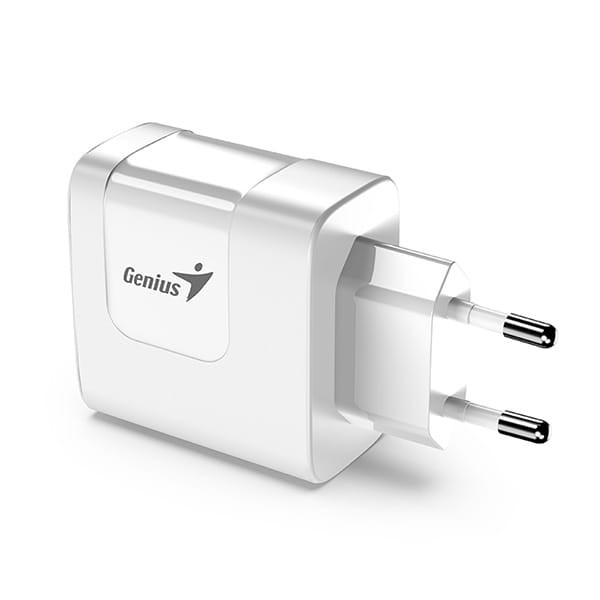 Genius Zasilacz / sieciowy adapter 65W, 2-portowy, USB-C, USB-A, PD-65AC-2 1203 