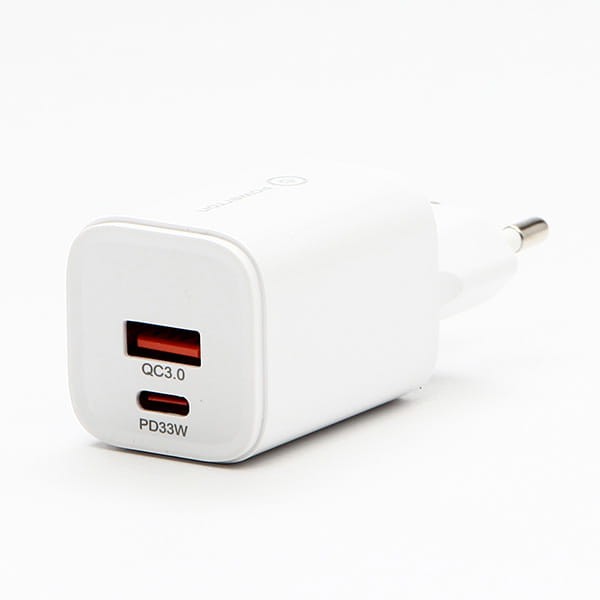 Powerton Zasilacz / sieciowy adapter 33W, 2-portowy, USB-C, USB-A, 33W GaN Charger-1 1204 