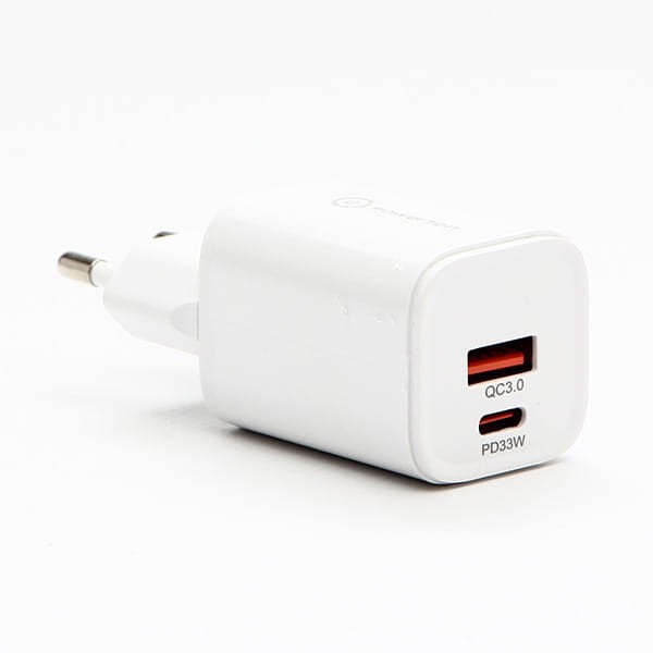 Powerton Zasilacz / sieciowy adapter 33W, 2-portowy, USB-C, USB-A, 33W GaN Charger-2 1204 