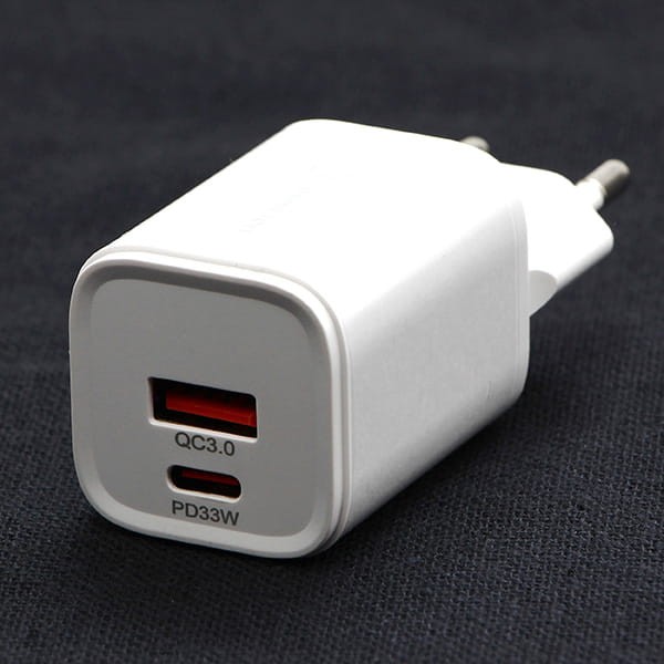 Powerton Zasilacz / sieciowy adapter 33W, 2-portowy, USB-C, USB-A, 33W GaN Charger-4 1204 