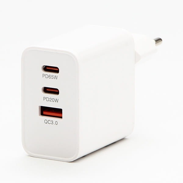 Powerton Zasilacz / sieciowy adapter 65W, 3 porty, USB-C, USB-A, 65W GaN Charger-1 1205 