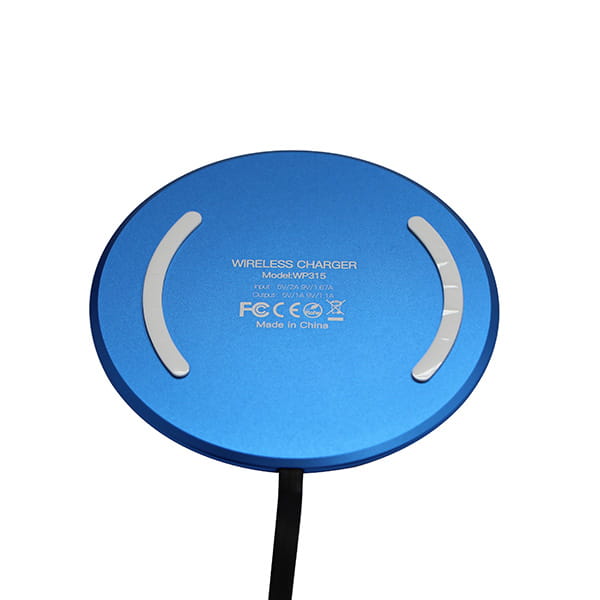 All New, Bezprzewodowa ładowarka, ultra cienki, do telefonów, niebieska, 5/9V, 10W, ochrona przed przegrzaniem, Qi-4 1207 