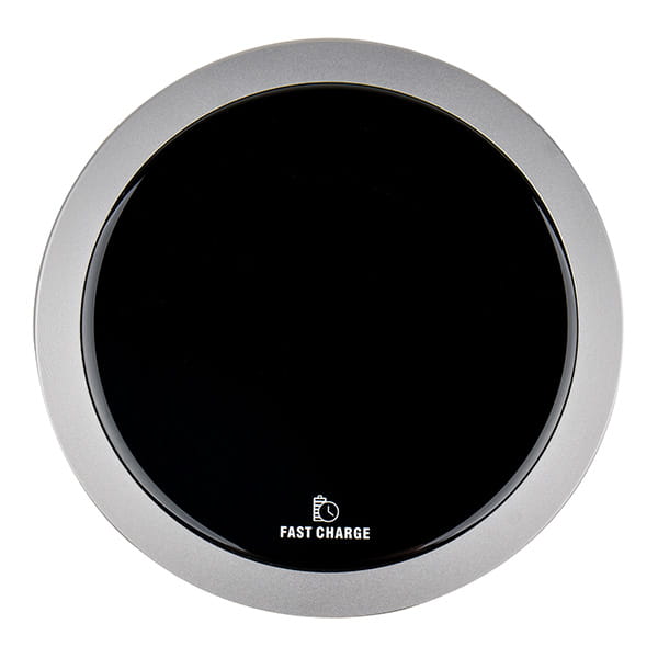 All New, Bezprzewodowa ładowarka, ultra cienki, do telefonów, srebrna, 5/9V, 10W, ochrona przed przegrzaniem, Qi-1 1208 