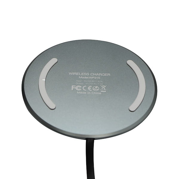 All New, Bezprzewodowa ładowarka, ultra cienki, do telefonów, srebrna, 5/9V, 10W, ochrona przed przegrzaniem, Qi-4 1208 