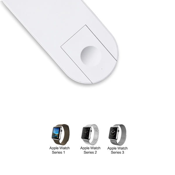 ładowarka bezprzewodowa 2 w 1, do telefonów i Apple Watch, biała, 5V, 10W, Qi-9 1209 