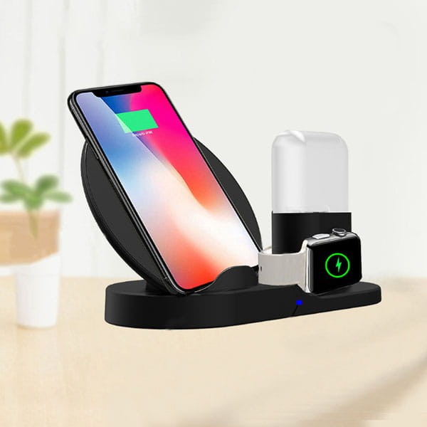 Bezprzewodowa ładowarka 3v1, do telefonów,  Apple Watch, czarna, 5/9V, 15W, Qi-2 1211 
