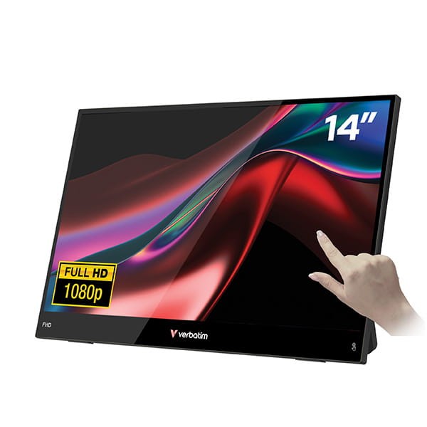 Verbatim monitor przenośny, Touch Monitor LIGHT, 14", Full HD (1920x1080), 60Hz, czarny-4 1213 