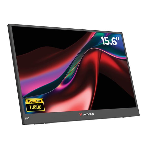 Verbatim monitor przenośny, Monitor LIGHT, 15.6", Full HD (1920x1080), 60Hz, czarny-2 1214 