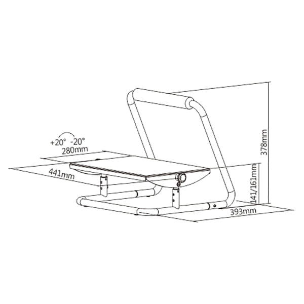 Powerton ERGO FLEX Podstawa podnóżek ergonomiczny, czarny-14 1379 