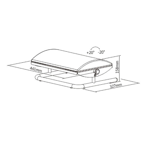 Powerton ERGO ULUNA Podstawa podnóżek ergonomiczny, czarny-10 1380 