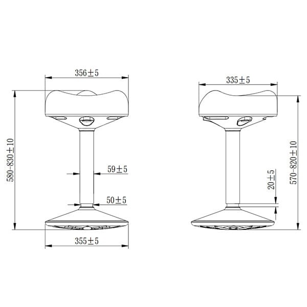 Powerton ERGO BALANC Ergonomiczne krzesło biurowe, czarna-2 1382 