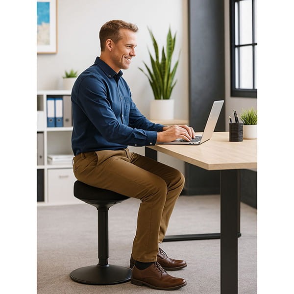 Powerton ERGO BALANC Ergonomiczne krzesło biurowe, czarna-4 1382 