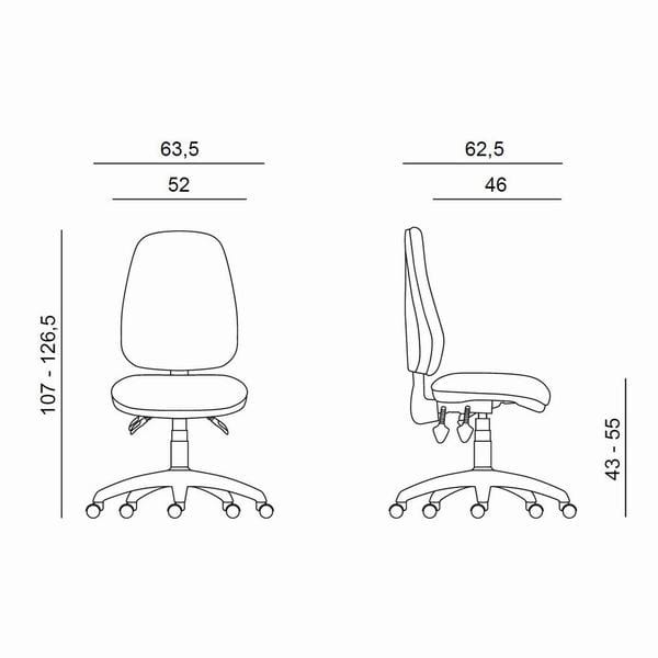 Powerton ERGO ANNA Ergonomiczny fotel biurowy, Czerwony-6 1387 