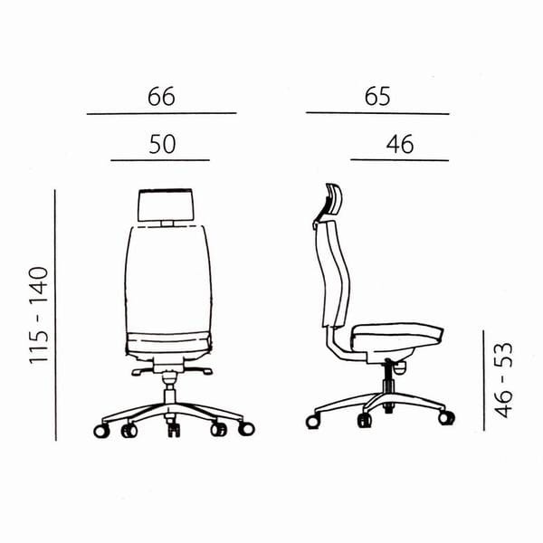 Powerton ERGO JANA Ergonomiczny fotel biurowy, Czarny-6 1388 