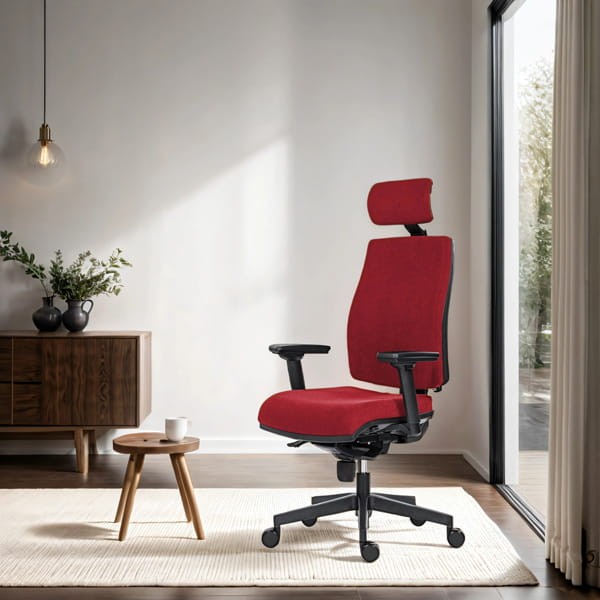 Powerton ERGO JANA Ergonomiczny fotel biurowy, Czerwony-7 1389 