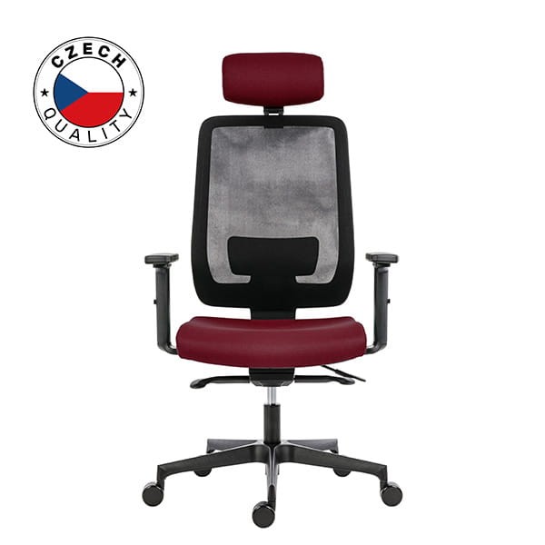 Powerton ERGO LUCIE Ergonomiczny fotel biurowy, Czerwony-1 1392 