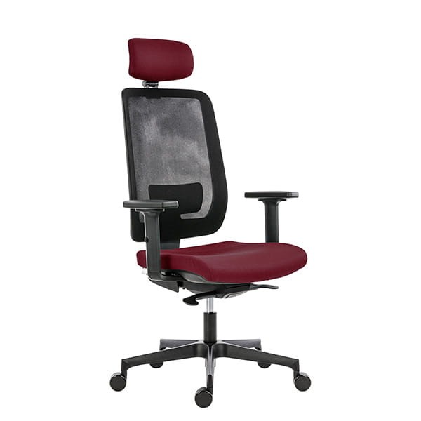Powerton ERGO LUCIE Ergonomiczny fotel biurowy, Czerwony-2 1392 