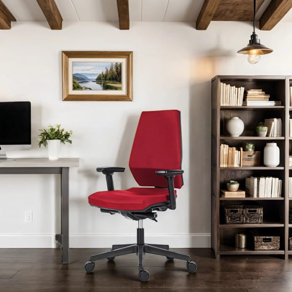 Powerton ERGO SIMA Ergonomiczny fotel biurowy, Czerwony-7 1395 