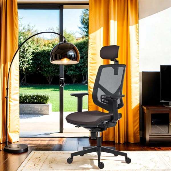 Powerton ERGO TINA Ergonomiczny fotel biurowy, Szary-7 1398 