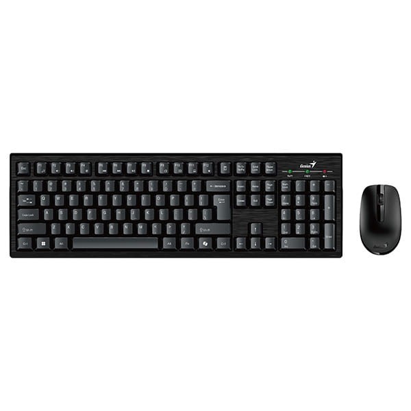 Genius KM-8101 COPILOT zestaw klawiatura bezprzewodowa CZ/SK, czarna z myszą optyczną bezprzewodową, 1x AAA, 1x AA, multimedialny,-1 1407 