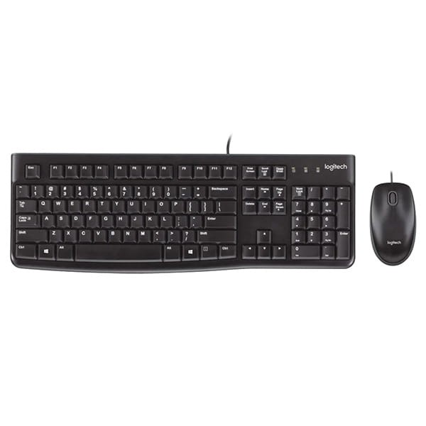 Logitech MK120 zestaw klawiatura przewodowa (USB) US, czarna z przewodową myszą optyczną, klasyczna-1 1410 