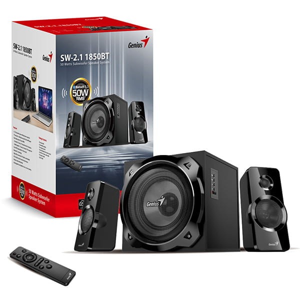 Genius głośniki SW-2.1 1850BT, 2.1, 50W, czarne, RCA vstup, Bluetooth 5.3-11 1447 